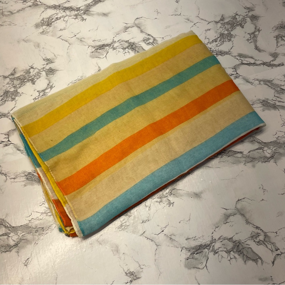 2 Chic Yellow and Orange Lightweight Scarf XLarge Semi Sheer